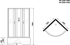 Niagara Душевая кабина Classic NG-2509-14BK – фотография-14